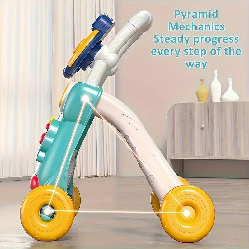 Sicurezza antiribaltamento del girello: giocattolo multifunzionale per l'educazione precoce, promuove lo sviluppo della cammina dei bambini, spinta durevole h