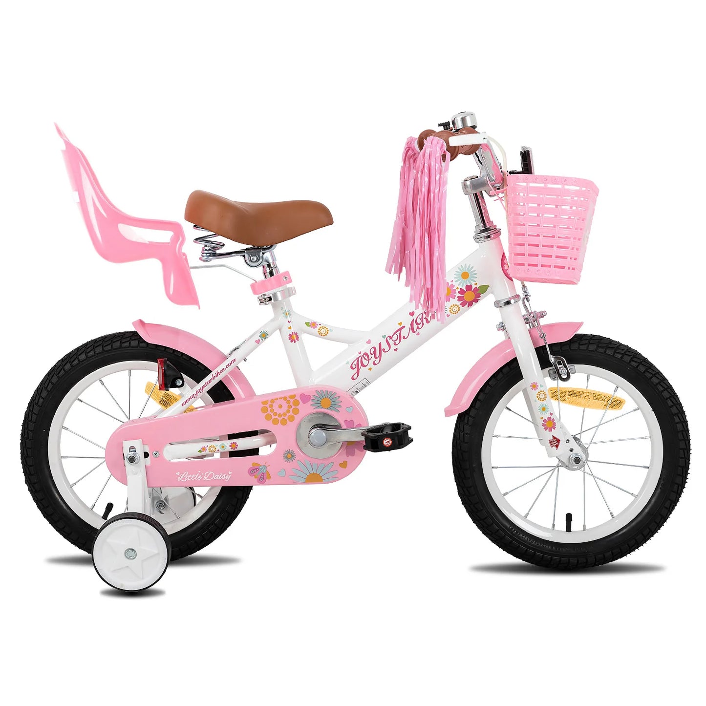 JOYSTAR Little Daisy Kids Bike for Girls Ages 2-7 Years,  Bikes with Doll Bike Seat & Streamers,baby walker