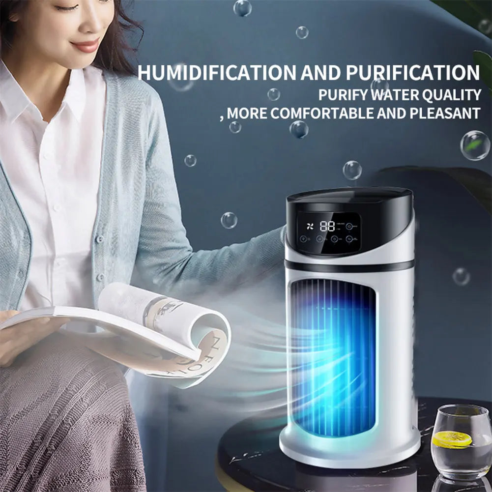 3 in 1 Quiet Cooling Desk Fan 6 Speeds Options Personal Quiet Table Fan Circulation Wind Air Cooler for Bedroom Office