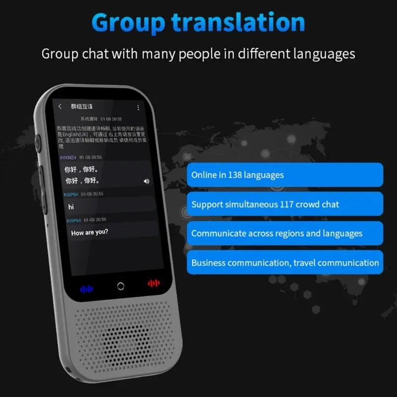 S80 Pro 138 Language Intelligent Translation Machine Intelligent Recording 19 Offline Real-time Chat GPT AI Voice Photo Translat