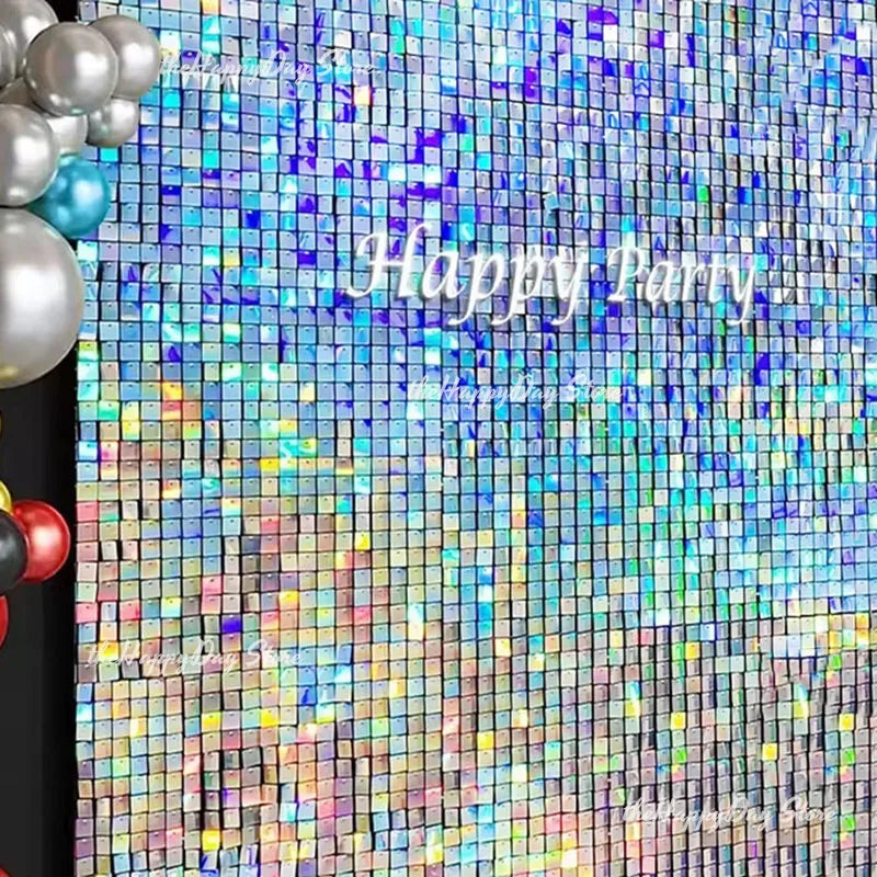 (Copy) Tende Decorative Oro Nero 2 Pezzi - Frangia Foil Metallico per Feste Laurea 2026 Compleanno Matrimonio