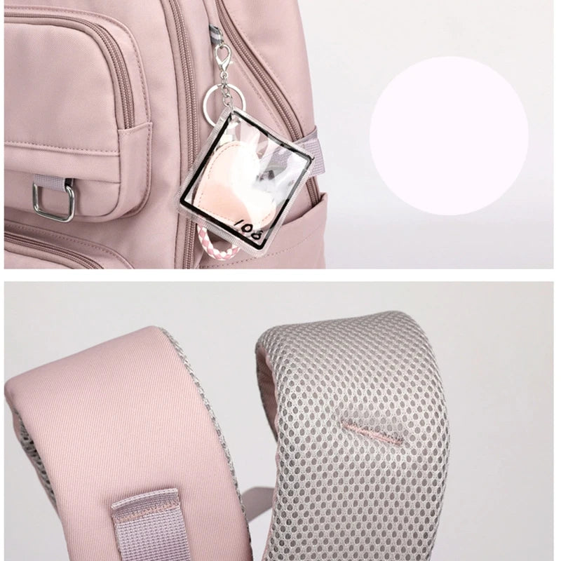 Zaino Scuola Ragazze Impermeabile - Cartella Mochila con Stampa Moda per Adolescenti