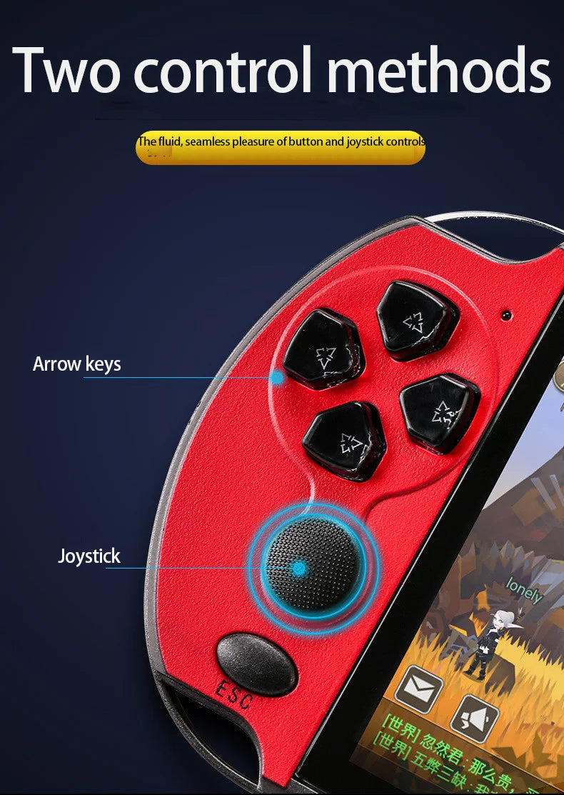 Console per videogiochi X7/X7Plus, portatile, retrò, oltre 10.000 giochi, controller doppio joystick con 4,3/5,1 pollici