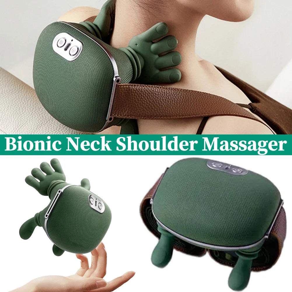 Collo Spalla Massaggiatore Tessuti profondi Shiatsu Schiena Macchina per massaggio cervicale Bionico Elettrico Riscaldato Alleviare l'affaticamento Rilassa i muscoli