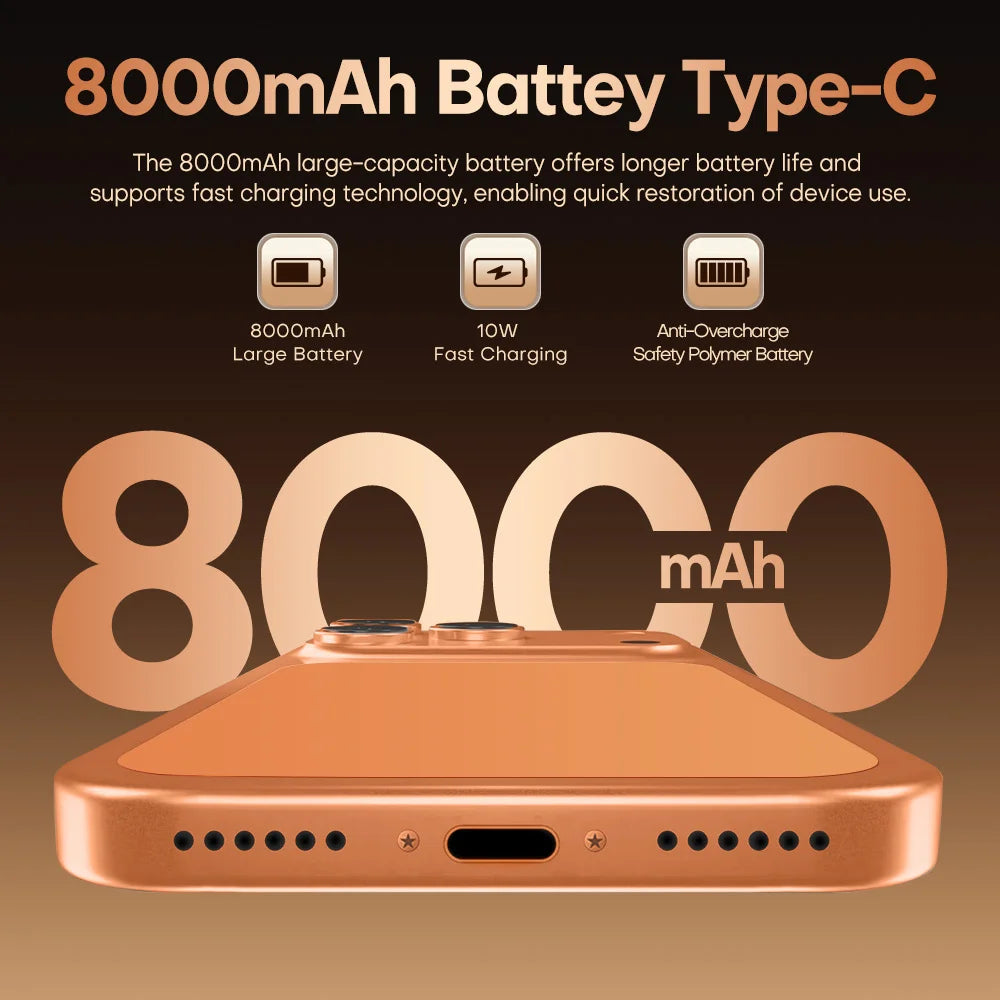 Hot New POTEZIONE For 17 Pro Max Smartphone 5G 7.3HD 22G +2TB Android Dual Card Dual 8000mAh Cell Phone Unlocked Mobile Phones Global