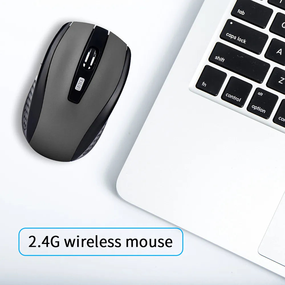 Mouse wireless 2.4G Mouse da gioco 2.4Ghz Mouse wireless ottico 6D Mini mouse silenzioso sottile DPI1600 per MacBook PC portatile