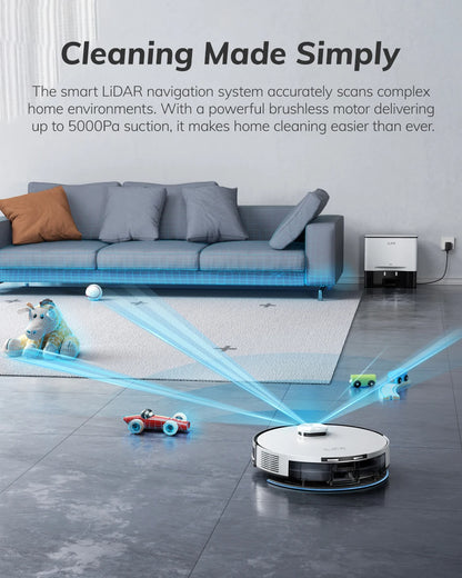 ILIFE A30 PRO 5000Pa Suction, Robot Vacuum and Mop Combo, Self emptying, 60 day capacity, App/remote, 180 minute running time