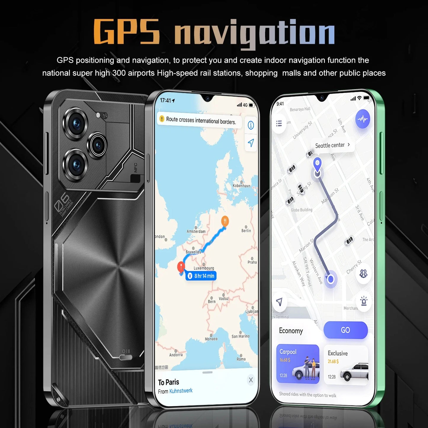 Global Pova 6 Pro Smartphone Schermo 7.3HD 22G + 2T Android14 10core 8000Mah Cellulare Dual Sim Face Sbloccato 5GMobile Phone NFC