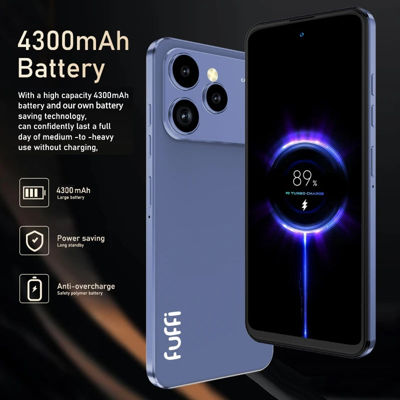 Global Vision 17 Pro Max Smartphone Android 8 GB RAM 256 GB ROM Telefono da 6,56 pollici 720x1612HD 24 + 48 MP Telefoni cellulari di rete 4G