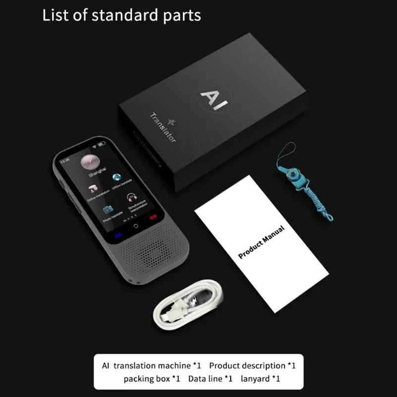S80 Pro 138 Language Intelligent Translation Machine Intelligent Recording 19 Offline Real-time Chat GPT AI Voice Photo Translat