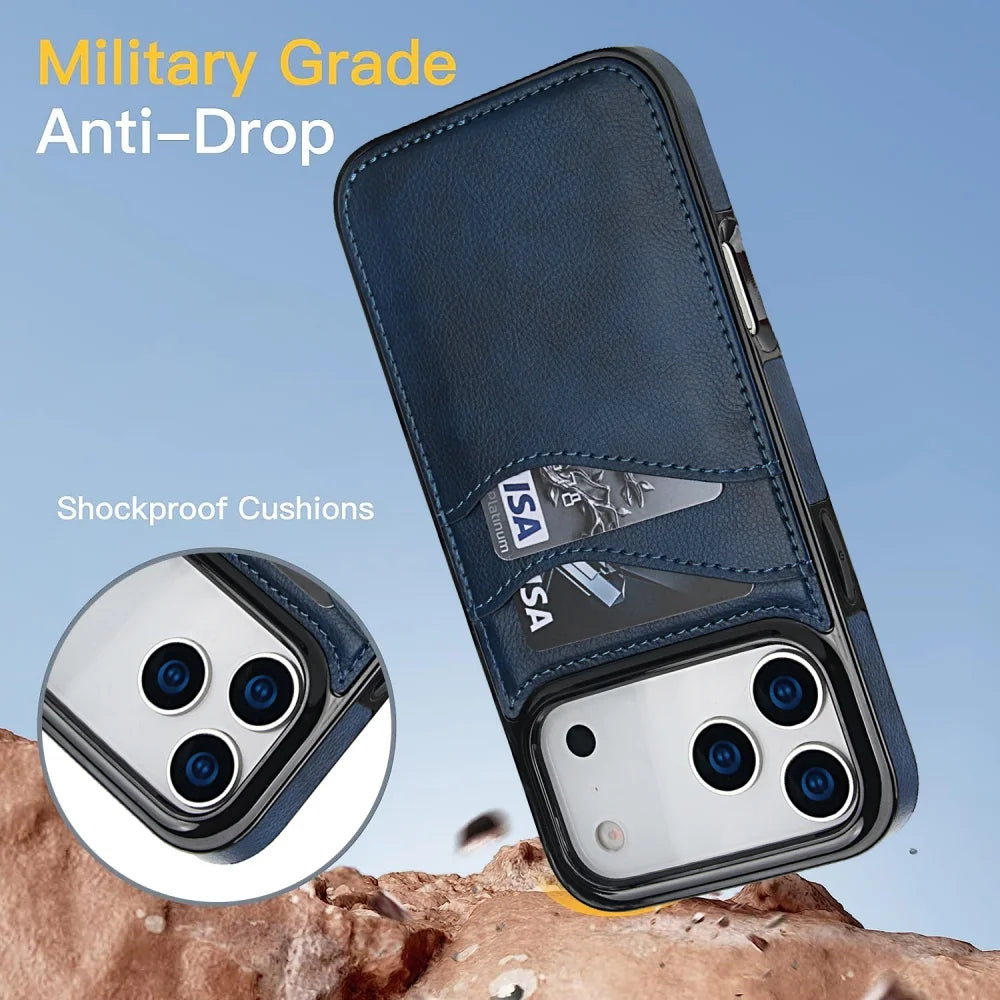 Custodia Portafoglio iPhone in Pelle Premium | Slot Carte e Protezione Antiurto