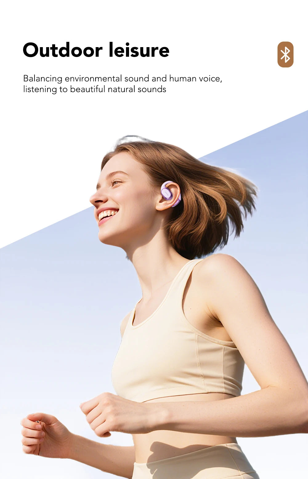 MINISO MS156 Bluetooth AI Earphones OWS Sports Headphones Music Stere HD Bass Wireless Headphones Longlife Translator Earbuds