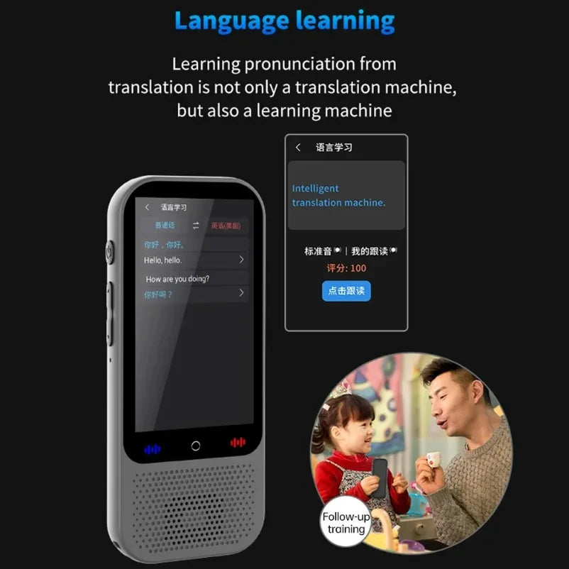S80 Pro 138 Language Intelligent Translation Machine Intelligent Recording 19 Offline Real-time Chat GPT AI Voice Photo Translat