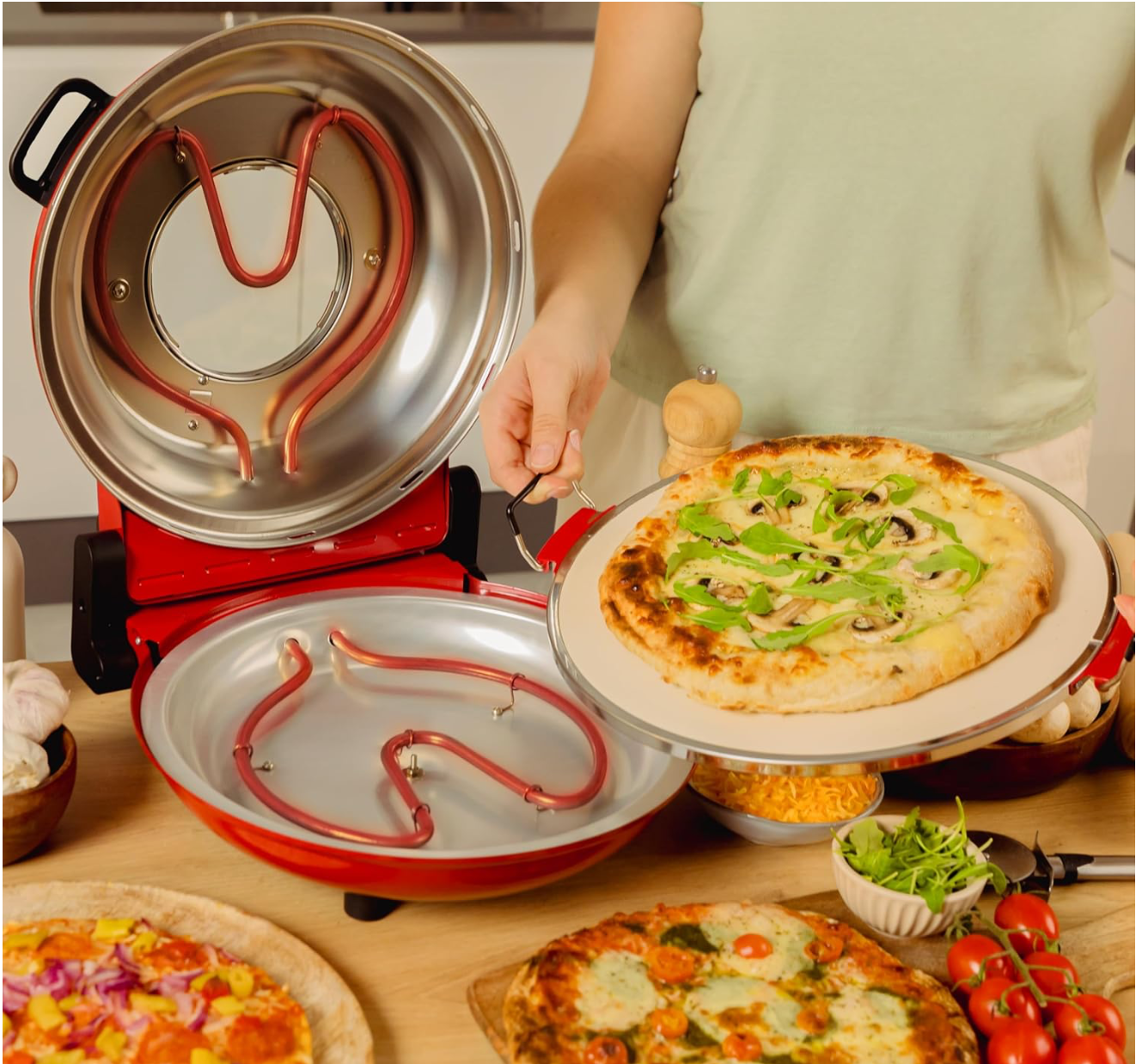 Cecotec Pizza Maker Forno elettrico grill per pizza Fun Pizza&Co Mamma Mía Vista