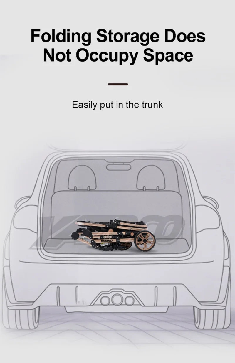 Passeggino 3 in 1 Multifunzionale YAZOCO - Pieghevole, Leggero, Standard EU