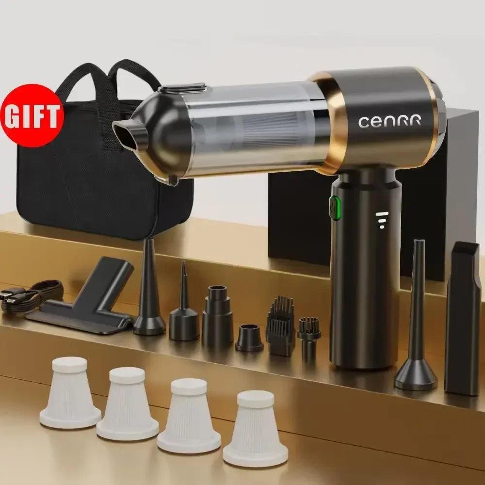 Mini Aspirapolvere Portatile Cordless per Auto e Casa – Potente, Senza Fili, con Filtro HEPA