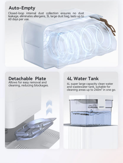 JONR P20 Pro Robot Vacuum Cleaner - 8000Pa Mop and Vacuum with Self-Cleaning Station