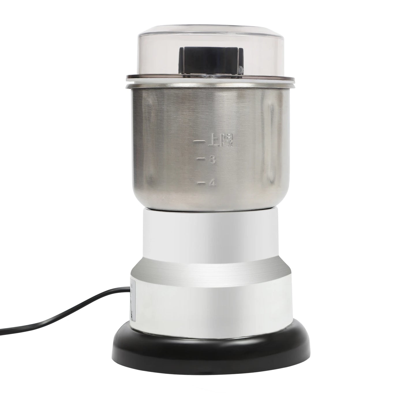 Macinacaffè Elettrico 300W, Macina Cereali e Spezie da 500ml con Cucchiaio e Spazzola, Base Antiscivolo per Casa e Snack Bar