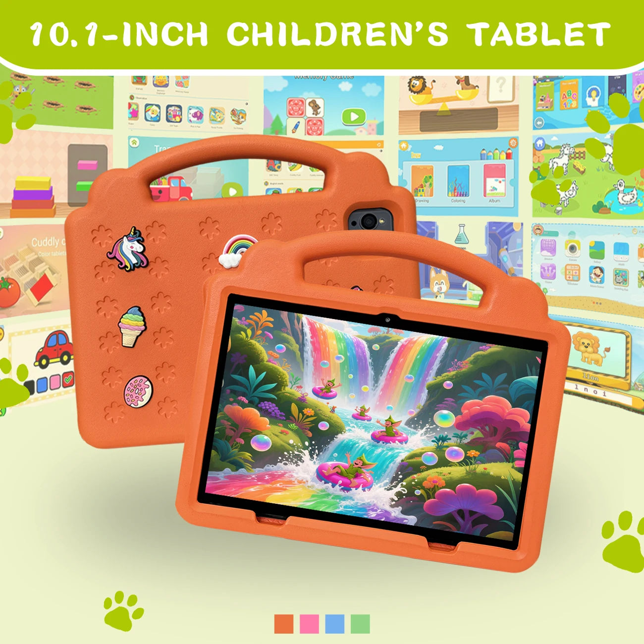 10.1 Inch Kid Tablet Android 3GB RAM 64GB ROM 4G WiFi 4000MAH Battery Dual Camera Children's Gift Kids Software Toys Tablets