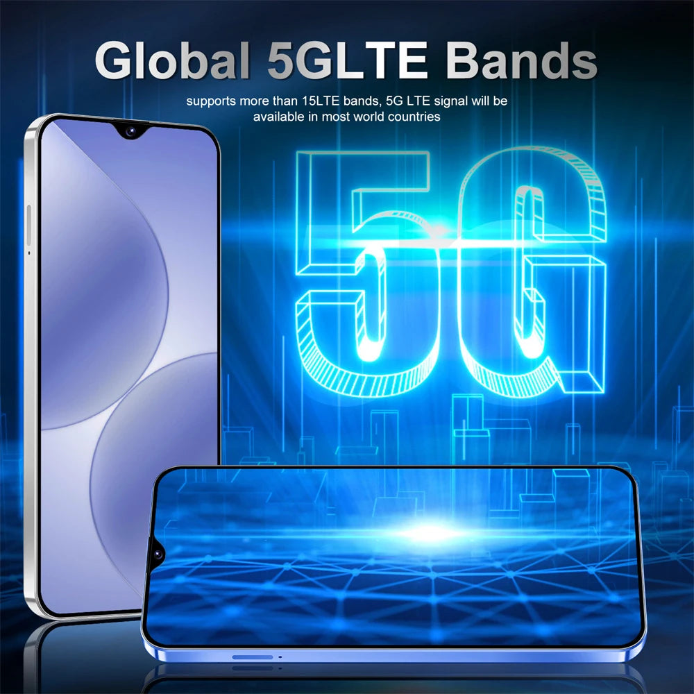 Hot New POTEZIONE For 17 Pro Max Smartphone 5G 7.3HD 22G +2TB Android Dual Card Dual 8000mAh Cell Phone Unlocked Mobile Phones Global
