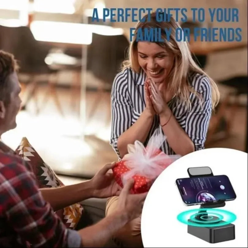 Altoparlante Bluetooth wireless Supporto per telefono cellulare da tavolo 5 in 1 Carica portatile per banca di potere per cucina, viaggi, feste, palestra all'aperto