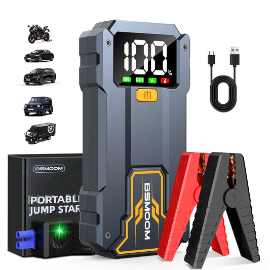 Avviatore di Emergenza BSMOOM 7000A – Jump Starter Portatile 12V con Powerbank 20000mAh e Luce SOS
