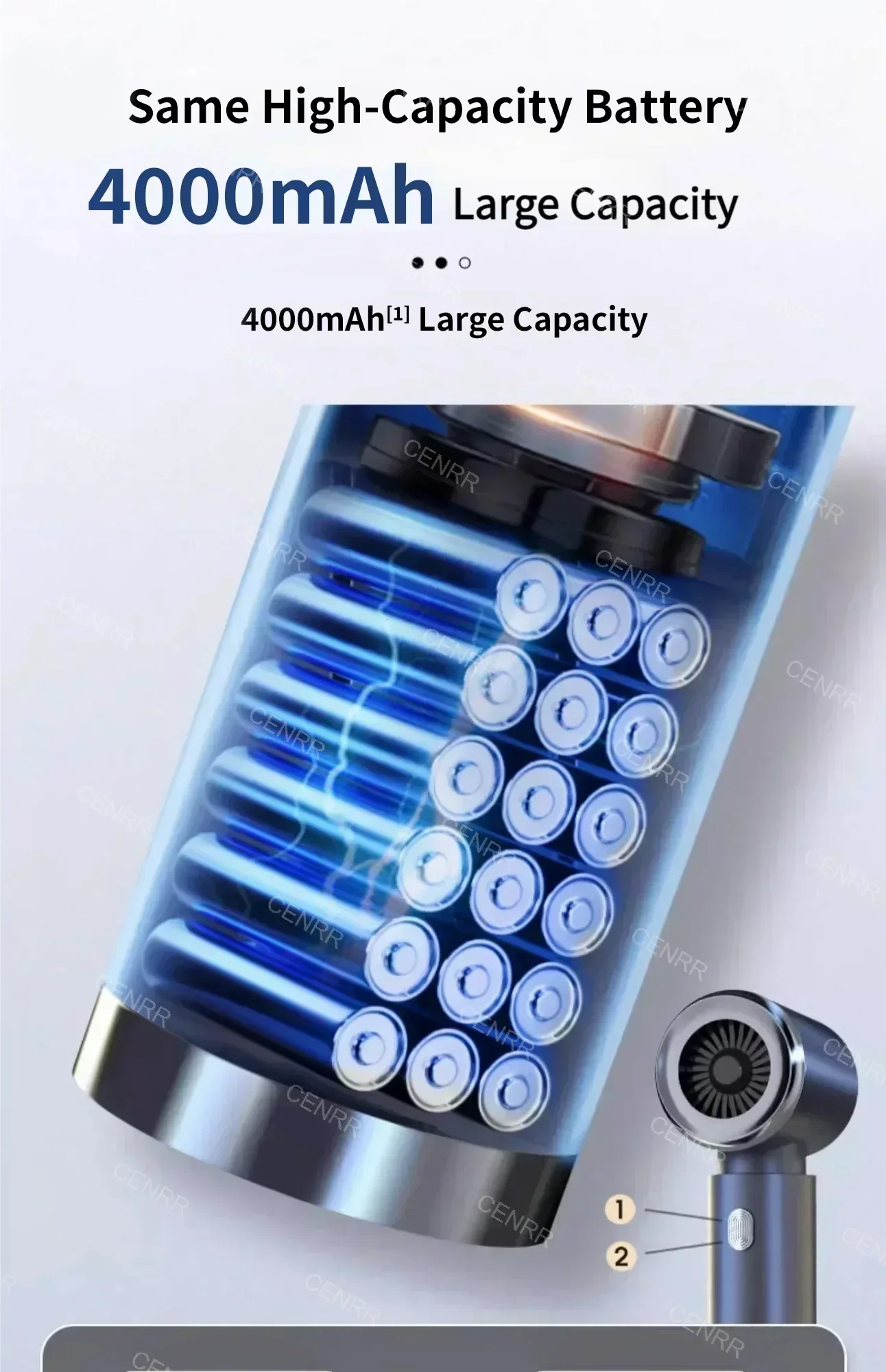 Mini Aspirapolvere per Auto Portatile Senza Fili 210000PA – Potente Aspiratore Cordless con Filtro HEPA