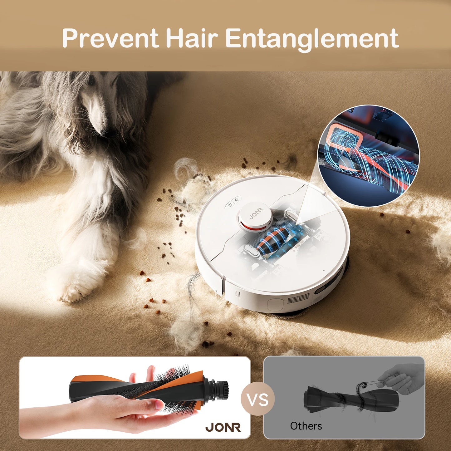 Robot Aspirapolvere JONR P20 Pro - Lavaggio e Aspirazione 8000Pa con Stazione Autopulente