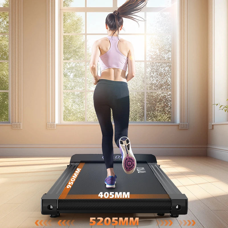Treadmill with Remote, App & Button Control | LED Display | Safety Clip | Bluetooth Music | Quiet for Home/Office