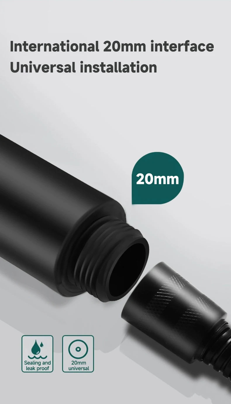 Soffione doccia a pressione con 5 modalità, multifunzione, regolabile, grande ugello per doccia con acqua, massaggio, accessorio per il bagno