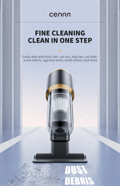 Mini Aspirapolvere Portatile Cordless per Auto e Casa – Potente, Senza Fili, con Filtro HEPA