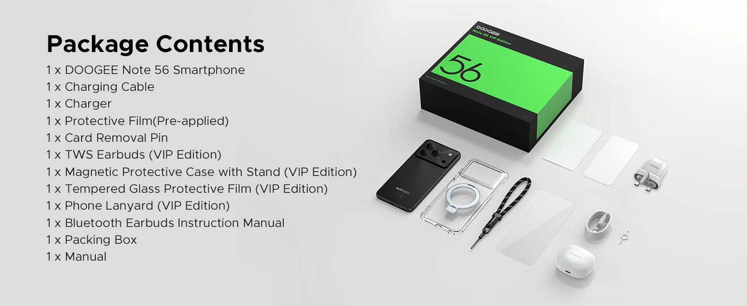 Smartphone Note 56 VIP Edition – Android 16, 24GB RAM, 6150mAh, Dual SIM