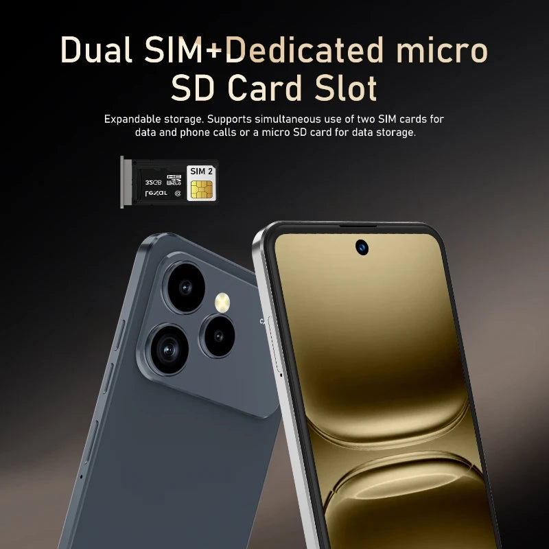 Global Vision 17 Pro Max Smartphone Android 8 GB RAM 256 GB ROM Telefono da 6,56 pollici 720x1612HD 24 + 48 MP Telefoni cellulari di rete 4G