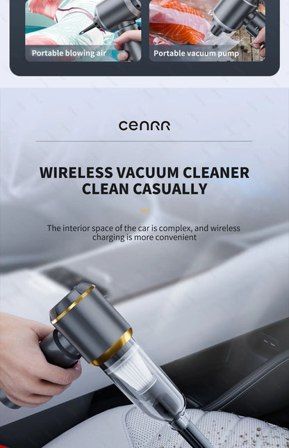 Mini Aspirapolvere Portatile Cordless per Auto e Casa – Potente, Senza Fili, con Filtro HEPA