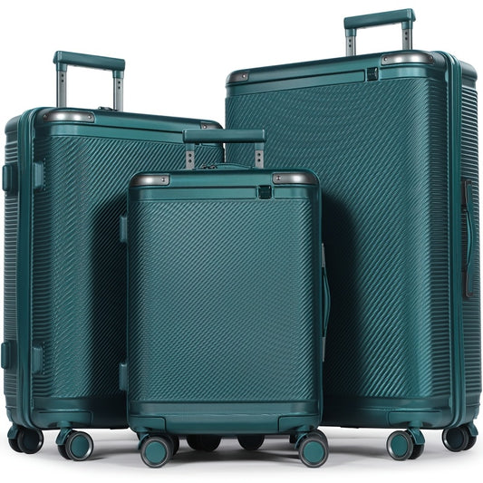 3-Piece Hardshell Luggage Set with TSA Lock - 20/24/28 Inch Travel Suitcase