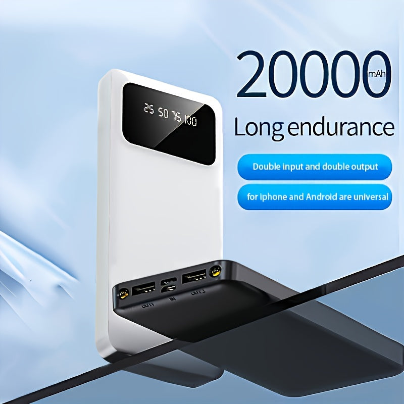Power Bank 20000mAh HXEternal con Display LED Digitale - Caricabatterie Portatile Dual USB Type-C per iOS e Android