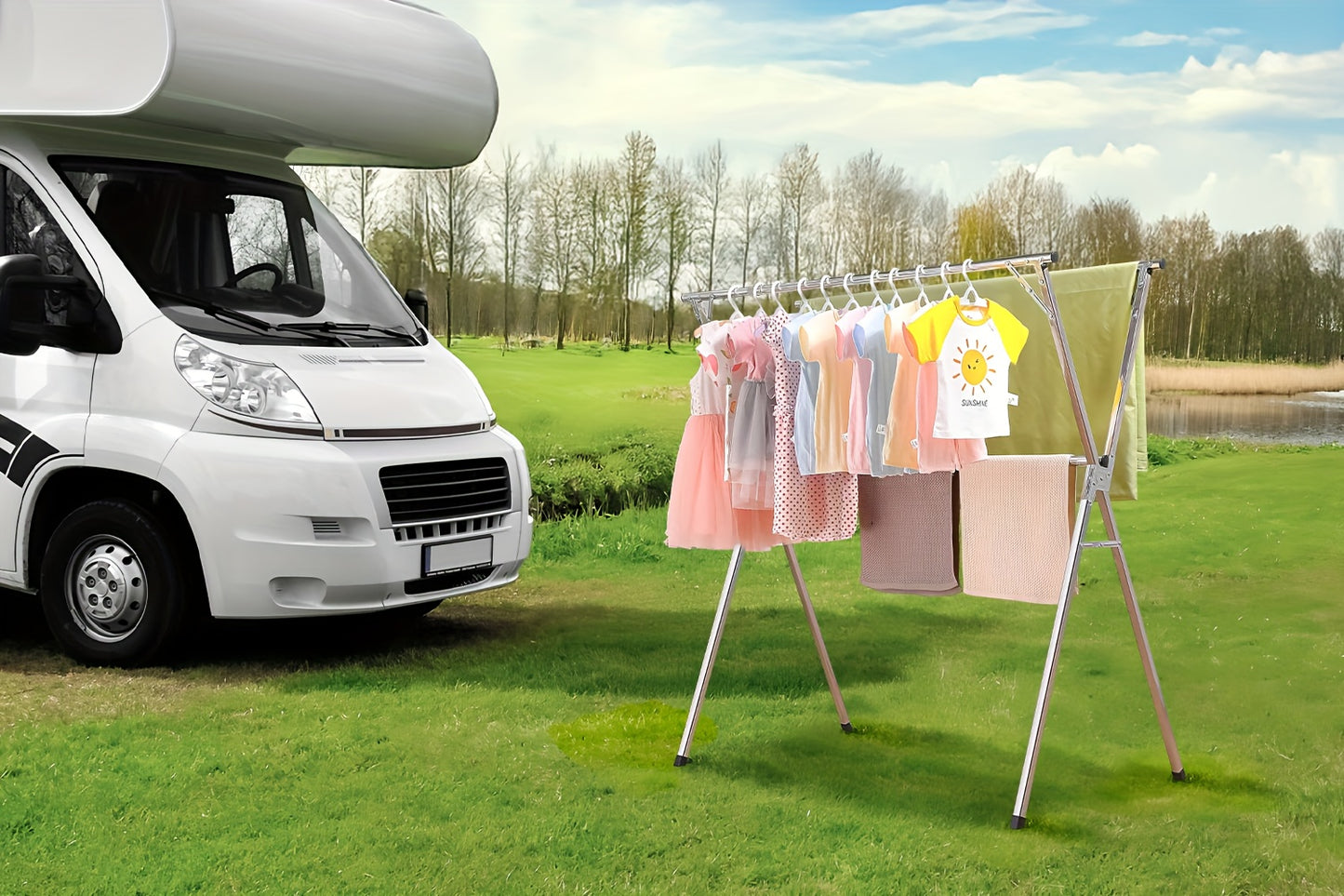 Stendibiancheria Pieghevole 160cm in Acciaio Inox - Senmeo