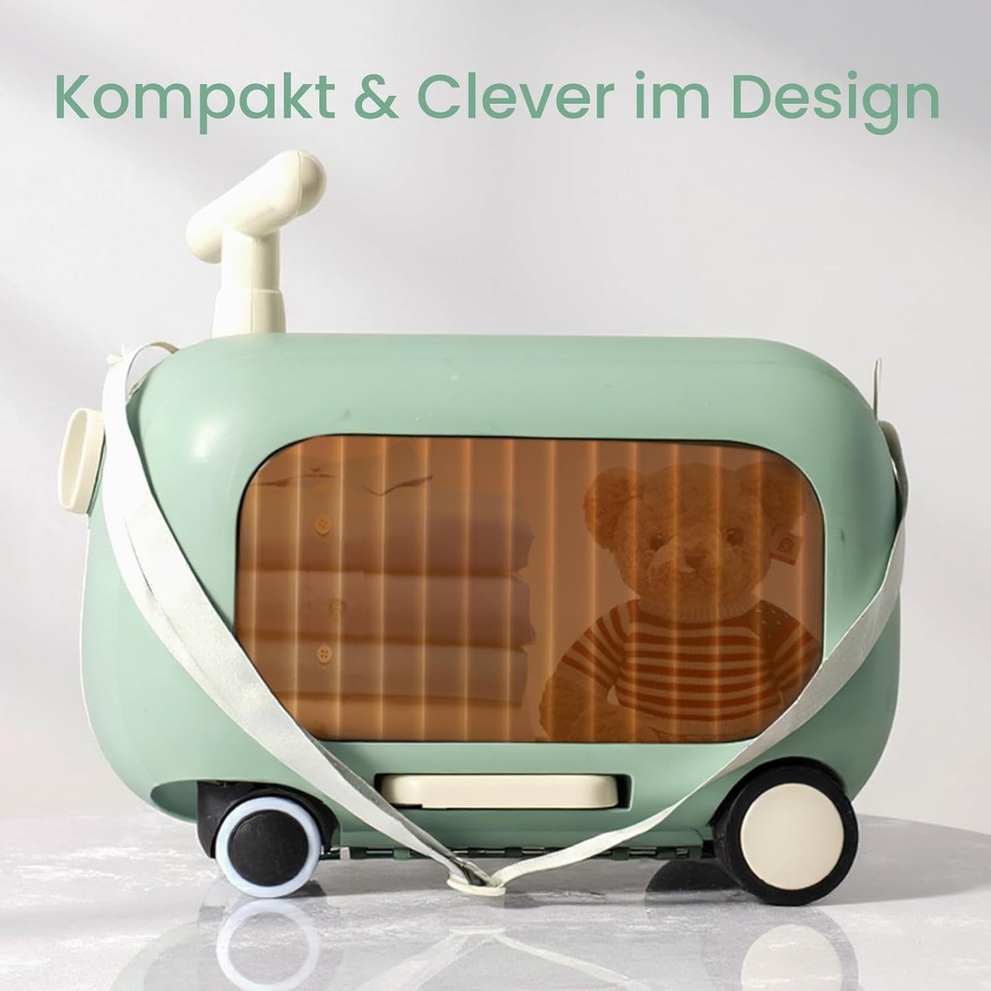 Trolley Bagaglio a Mano 16 Pollici Rigido con Ruote Girevoli - Valigia da Cabina