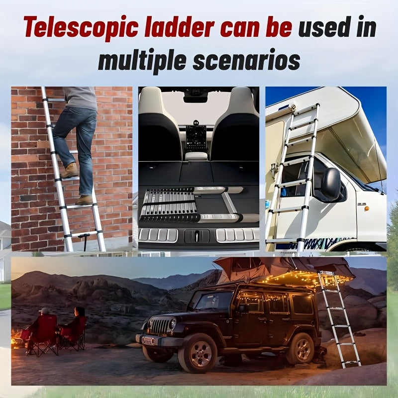 Scala Telescopica Pieghevole 3.8m in Acciaio Inox - Portata 150kg Brstheco