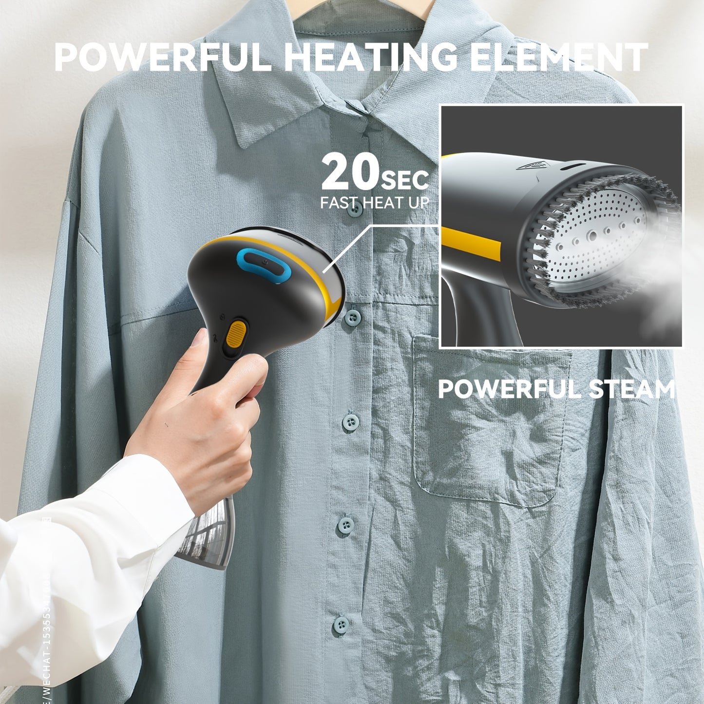 Ferro da Stiro a Vapore Portatile 1500W Cycle Tree - Stiratrice Verticale Professionale con Vapore Rapido 20s